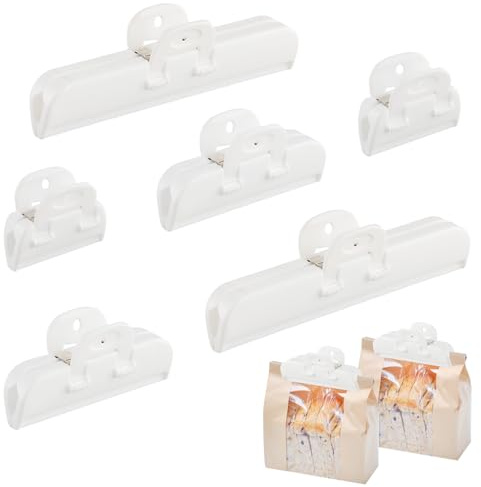 Chiudi Sacchetti, 6 Pezzi Clip per Cibo Sacchetti, Mollette per Alimenti da Cucina, Plastica Clip di Tenuta Riutilizzabile per Snack, Caffè, Caramelle