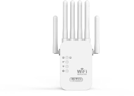 1200M dual-band WiFi signal amplifier/extender, 2.4 & 5.8G enhanced repeater, 6 antennas, with Ethernet port, wireless AP router wall-penetrating enhancer, wider coverage.