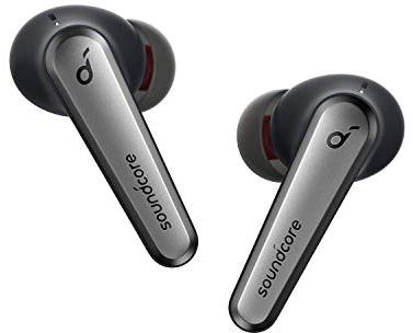 soundcore by Anker Liberty Air 2 Pro Bluetooth Kopfhörer, Aktive Noise Cancelling Geräuschunterdrückung, PureNote Technologie, LDAC, 6 Mikrofone, 26 Std. Akku, Bluetooth 5, Kabelloses Laden(Onyx)