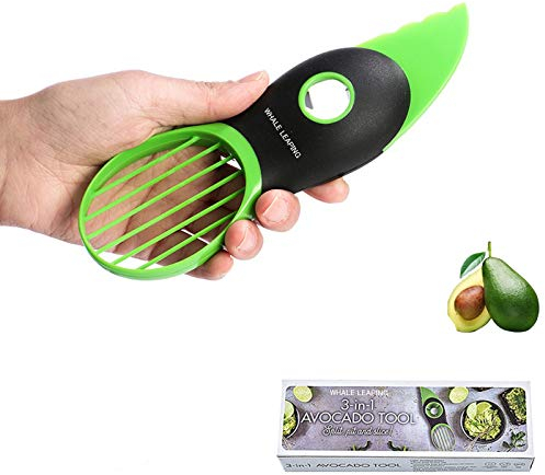 3 in 1 Avocado Tool - Multifunctional Avocado Slicer, Pitter, Cutter with Ergonomic Grip - Suitable for Kiwi, Dragon Fruit