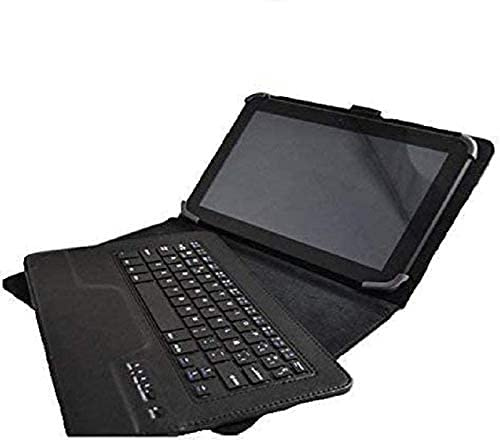 Theoutlettablet® Skydd med utdragbart Bluetooth-tangentbord som är kompatibelt med Tablet HiGrace 10 Svart