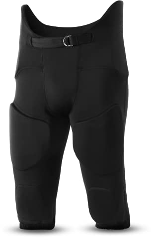 WEARCOG Flex Integrated Youth Fußballhose | 7 gepolsterte Trainingshosen für Jungen mit integrierten Polstern, Schwarz, XX-Large