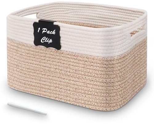 Aufbewahrungskorb, Rtdep Aufbewahrungskorb Geflochten mit Griffen, Handtuchkorb für Badezimmer,Wickelkommode Organizer, Dekokorb Körbe & Behälter, Spielzeug Körbe Aufbewahrung