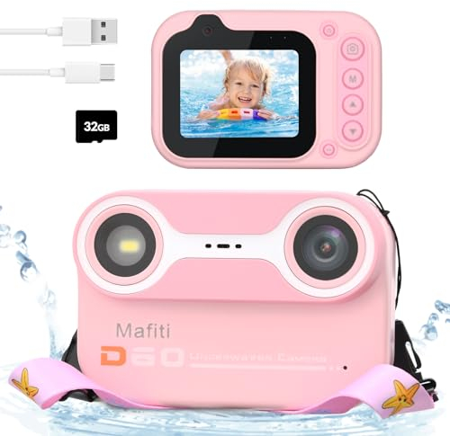 Unterwasserkamera, Digitalkamera Wasserdicht 10ft 1080P Full HD 48MP 10X Digitaler Zoom wasserdichte Kamera Schnorcheln für Unterwasser-Selfie, Schwimmen