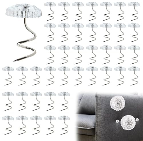 100 Stück Reißzwecken,Polsternadel,Reisszwecken,Reißnägel,Pins,Heftzwecken,Fester Spiralnagel, Twist Pins,für Polster Couch Chair Autosofa Dachhimmel Reparatur Matratzen Bedskirts Headliner