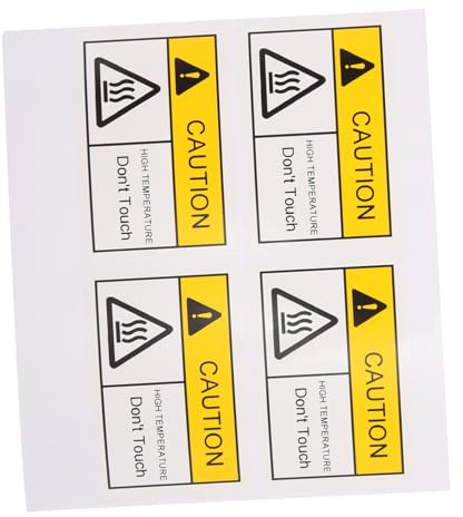 Ciieeo 4pezzi Adesivo Di Avvertimento Per Superfici Calde Segnale Di Sicurezza Adesivo Non Toccare Alta Temperatura Cartello Attenzione Superficie Calda Etichetta Avvertimento Caldo