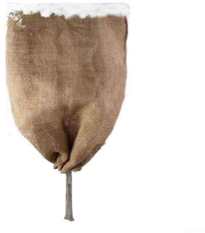 Sacs de protection en toile de jute respectueux de l'environnement réutilisables avec cordon de serrage pour plantes de jardin (60 × 80 cm)