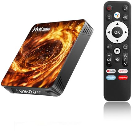 HS86 PRO13 TV Box Android 14.0, Nuovo Android Box RK3528 4GB 32GB Supporto 4K 8K 2.4/5.8GHz Dual Band WiFi6 BT5.4 HDR10+ 10/100M Ethernet Internet Smart TV Box con Telecomando Vocale Bluetooth 2026