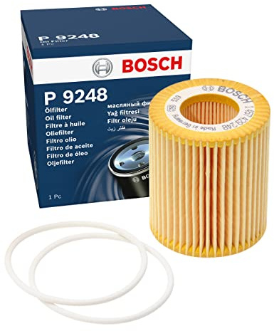 Bosch P9248 Filtro de Aceite para Coche - Separa Hollín y Partículas Metálicas del Aceite del Motor, con una Fiable Lubricación del Motor