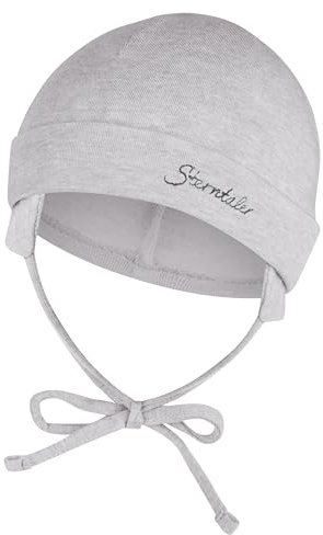 Sterntaler Berretto con nastrini, Unisex, Età: da 2-3 mesi, Taglia: 37, Argentato
