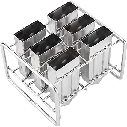 Fabricador de helados DIY Moldes de paletas de hielo de acero inoxidable Moldes de hielo Molde de paletas de hielo reutilizable Máquina de hielo de liberación fácil(2#)