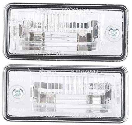 Terisass Lampe d'éclairage de plaque d'immatriculation paire de 8E0807430A 8E0807430B adaptée pour C6 D3 RS4 feux de plaque b7+feux plaque +feu de plaque arriere de voiture sans