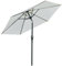 Outsunny Ombrellone da Giardino Inclinabile 2.3x2 m, Ombrello da Esterno Parasole con Apertura a Manovella, Palo in Metallo e 6 Stecche, Crema