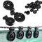 50 clip di bloccaggio resistenti per tessuto ombreggiante, clip in plastica per tende antivento, clip rotonde in plastica nera per tenda da sole, clip riutilizzabili per tenda da campeggio