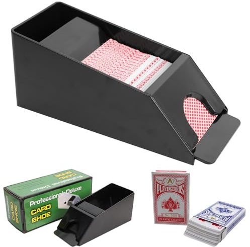 Ulsam Blackjack Shoe Collection Distributeur de cartes à jouer, 4 jeux de taille casino, chaussures de poker standard, chaussures de blackjack