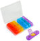 Pillen Organizer 7 Tage Morgen Mittag Abend, Große Medikamentenbox mit 3 Fächern, Tablettenbox für die Woche, Praktische Pillenbox, Supplement Box für unterwegs, Robuster Tabletten Dispenser
