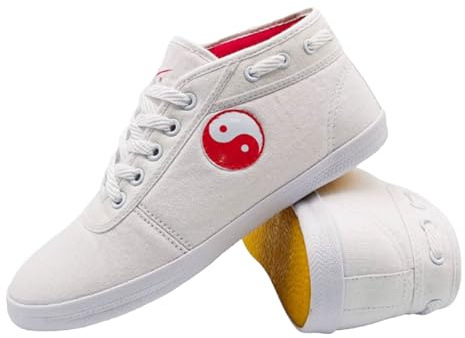 Kraftpaid Hommes Femmes Chaussures d'arts Martiaux,Chaussures Sports Taichi Arts Martiaux,Kung Fu Boxe Karaté Baskets,Respirant,Antidérapant,RéSistantes à l'abrasion,pour Marche Fitness.