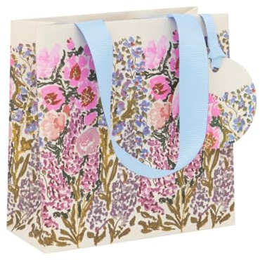 Glick Small Linea Allure Gift Bag, Luxury Recyclable Bag for Special Gifts, 14 x 14 x 6 cm, Ideal for Birthdays & Celebrations, Multi-Coloured