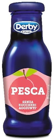 Derby Blue Succo di Frutta Gusto Pesca Senza Zuccheri Aggiunti 200ml x24, Senza Glutine