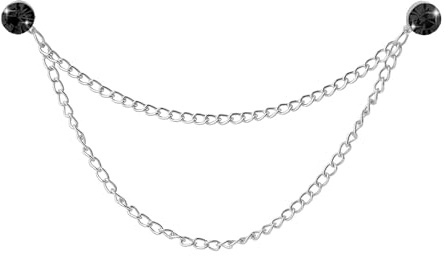 Pin de solapa de cadena dorada colgante para hombres, trajes de borla, broche de cadena, broches de cristal de diamantes de imitación, pines de solapa para hombres, cadenas de cuello para camisas
