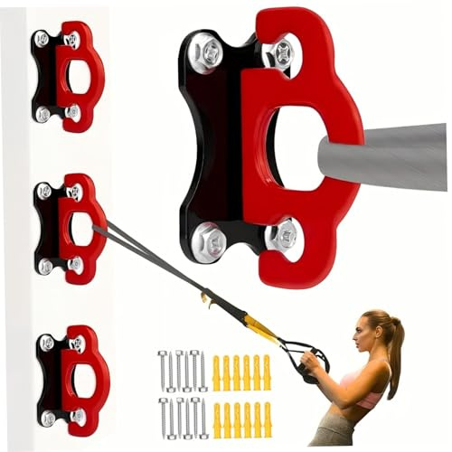 Ancoraggio a parete con fascia di resistenza, 3 ancoraggi per fune da battaglia resistente per trainer di forza, altalene per yoga, stretching, amache