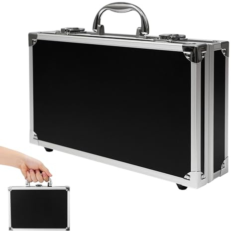 Dagran Valigetta Porta Attrezzi Vuota in Alluminio con chiusure&imbottitura in schiuma Robusta e portatile valigetta da trasporto per utensili,dispositivi elettronici,strumenti di misura(30x17x7.5cm)