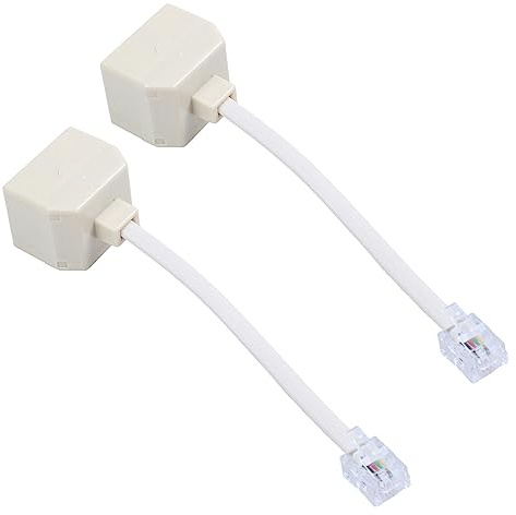 Iyalezirk 2X RJ11 A Dubbel RJ11 Honkoppling Jack Adapter