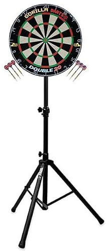 Gorilla Darts Double 20 Dartboard & Gorilla Arrow Pro Tripod Stand With FREE DARTS
