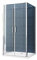 home-systeme U Form Duschkabine Aron 90 x 90 x 195 cm / 8 mm / Silber / Aluminium, Gehärtetes Glas
