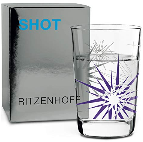RITZENHOFF Next Shot Schnapsglas von Alena St. James, aus Kristallglas, 40 ml, Platin, Lila