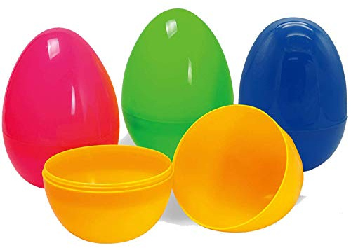 24 Fillable Plastic Easter Egg Hunt Party Supply Pack - 3 Assorted Color Plastic Eggs