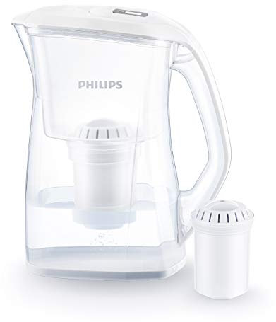 Philips AWP2970 Wasserfilter-Karaffe gegen Kalk, Chlor, Bakterien, Mikro-Plastik, Schwermetall, Filter mit Aktivkohle, Ultrafiltration