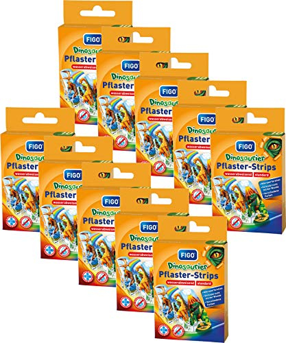 varivendo Notizblock + 100 Figo Kinderpflaster Dinosaurier