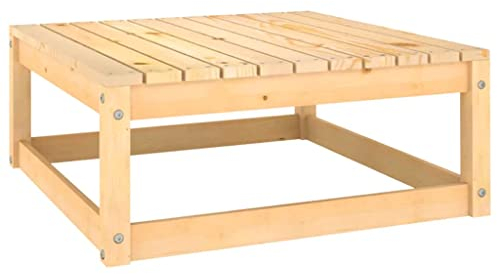 vidaXL Repose-Pied de Jardin Tabouret de Patio Repose-Pied de Terrasse Meuble d'Extérieur Pouf de Jardin 70x70x30 cm Bois de Pin Solide