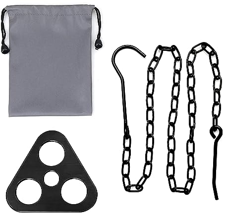 UESDU Camping Tripod for Cooking, Portable Campfire Tripod Stainless Steel Outdoor Triangle Frame Bonfire Rack for Hanging Pot Easy Storage