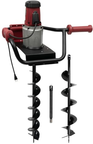 Post Hole Digger 1500W 1.6HP Electric Auger Post Hole Digger w/4 &6 Bit and Extension Rod, Auger Digging Drill Ideal for Installing Fence Post, Drilling, Planting Trees
