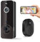 SHARKPOP Doorbell Camera Wireless, WiFi Video Doorbell with Free Ring Chime, Indoor/Outdoor Surveillance Human Detection, 2-Way Audio, Night Vision, Cloud Storage, Battery Powered, Live View
