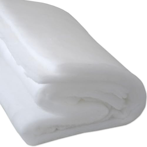 Volumenvlies Meterware 5m Länge 3cm Dicke 160cm Breite QUILT 300g/m² Polstervlies 30mm Höhe Waschbar Watte Polsterwatte Diolenwatte Vlieswatte Füllung Kissen Decke Sofa Polsterung