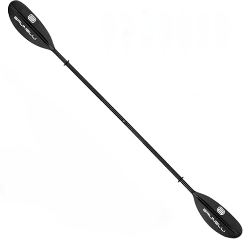 Brunelli Kayak Paddle - Remo para kayak (aluminio, 4 piezas, ajustable, 220 cm)