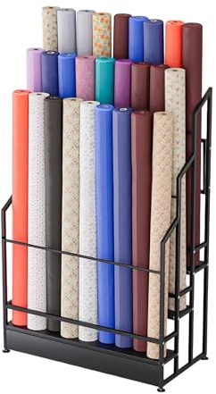 Genérico Estante Grande For Rollos Tela Textil Comercial,Soporte 3 Niveles For Envoltura Vinilo,con Patas Ajustables,for Papel Tapiz Película For Ventanas