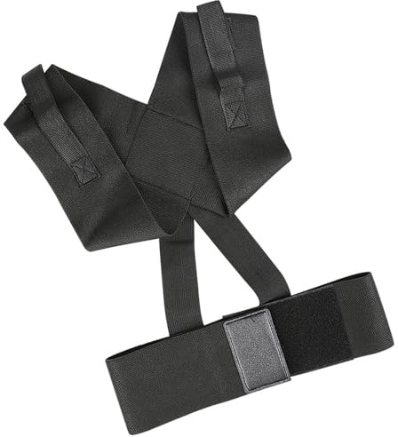 XIAOQENAN Práctico cinturón lumbar ajustable con textura de piel sintética reforzada para levantamiento de pesas y terapias físicas, cinturón lumbar de poliéster para entrenamiento