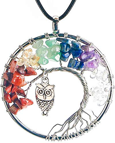 ORYCOOL Collar de Árbol de la Vida Con Colgante de Amatista Chakra Energy Stone, Regalo de San Valentín para Novia, Esposa, Hermana, Joyería