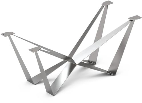 Tischbeine Spider Edelstahl Silber für Tischplatten ab 200 cm