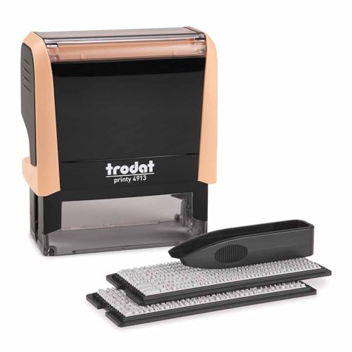 Trodat Printy 4913 - Sello autoentintable para escribir texto, 5 líneas, color negro, 58 x 22 mm
