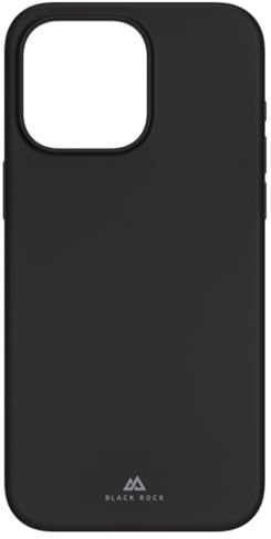 Black Rock Hülle für iPhone 15 Pro Max (MagSafe kompatibel, Wireless Charging kompatibel, slim, ultraslim, antibakteriell, Cover, Handyhülle für iPhone 15 Pro Max, Case, Silikonhülle, Silikon) schwarz