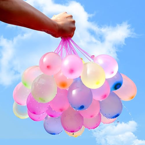 333 Pcs bombe a eau ballon, ballon d'eau, bombes à eau à fermeture automatique, multicolore ballons d'eau à remplissage rapide, pour pool parties estivales en plein air,plage,jeux d’enfant adulte