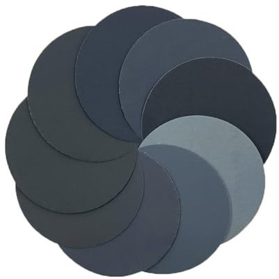24 Piezas Discos Lijadores 125mm, Discos Lijadora Orbital, Papel de Lija de Carburo de Silicio Seco Húmedo Incluye 400/600/800/1000/1500/2000/3000/5000 Grano para Pulir Madera, Metal, Coche