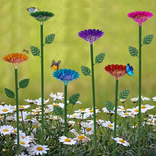 Retyion 6 Pack Bee Watering Station, Bee Bath for Garden Outdoor Yard Decor