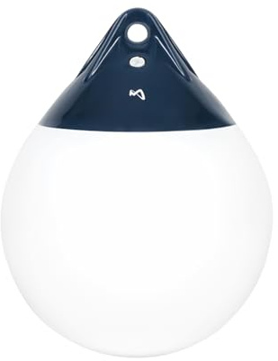 Mesle Kugelfender Globe, ø 30 cm Weiss, Fender Boje, Bootsfender rund aufblasbar, Ankerboje, Fender Boot Schiff Yacht, Markierungsboje