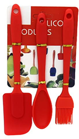 Juego de 3 espátulas de silicona para pasteles, crema, mantequilla, mezcla, para amantes de la repostería, espátulas para pasteles